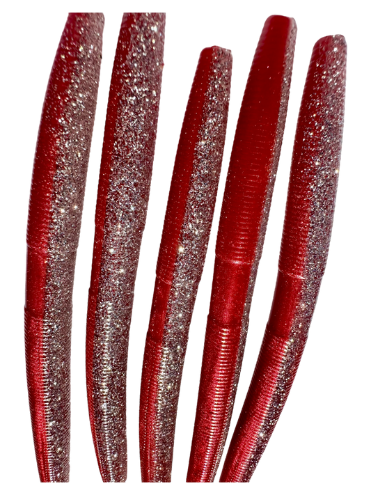 Bama Blaze — Bold contrast with a crimson-hot shimmer